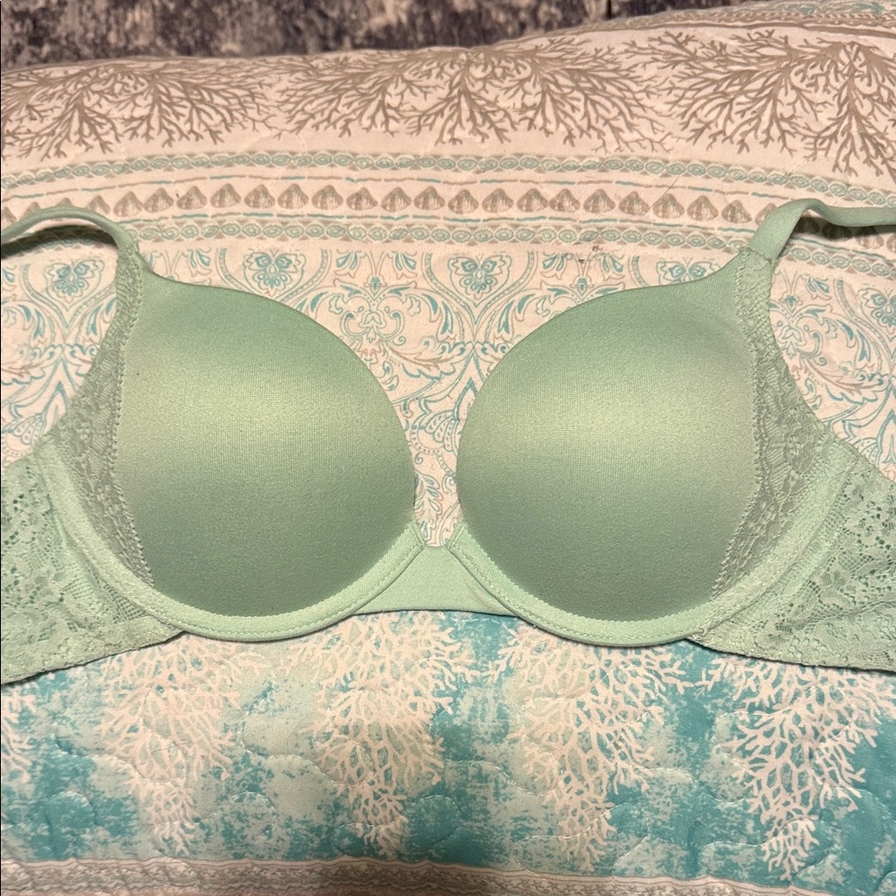 Secret Treasures Light Green Lace Bra